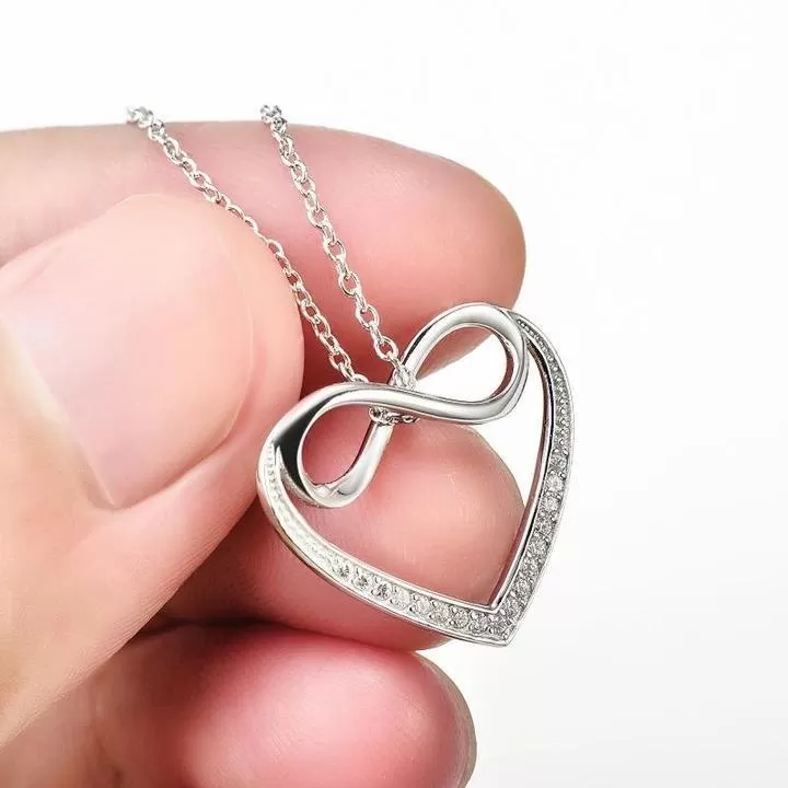 Heart Shaped Infinity Pendant Necklace