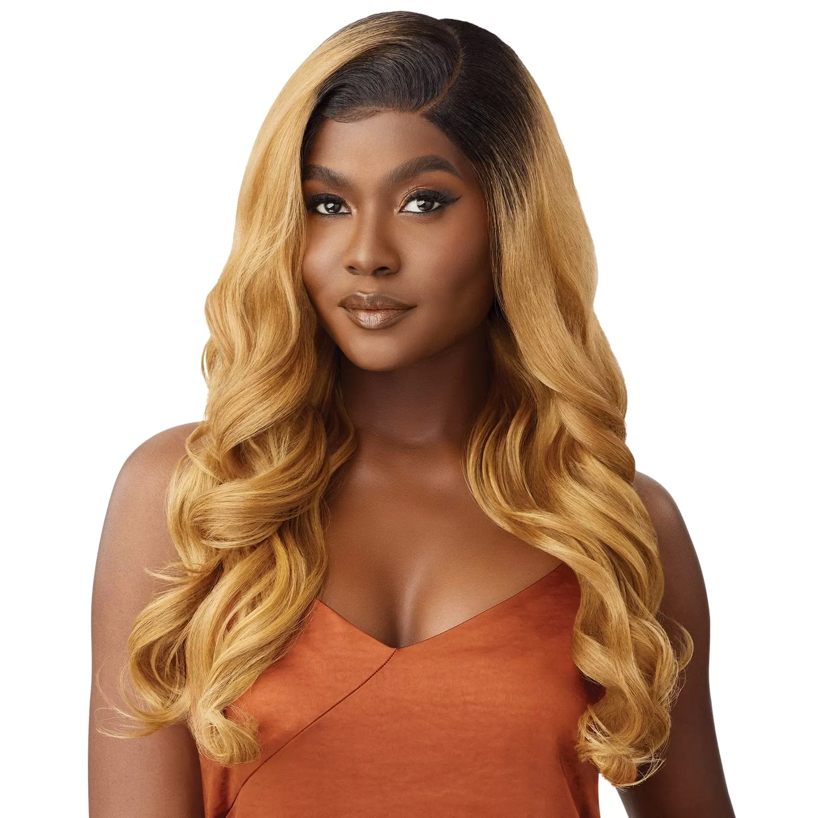 HHB-BODY CURL 24 | Outre Human Hair Blend 5X5 Lace Closure Wig