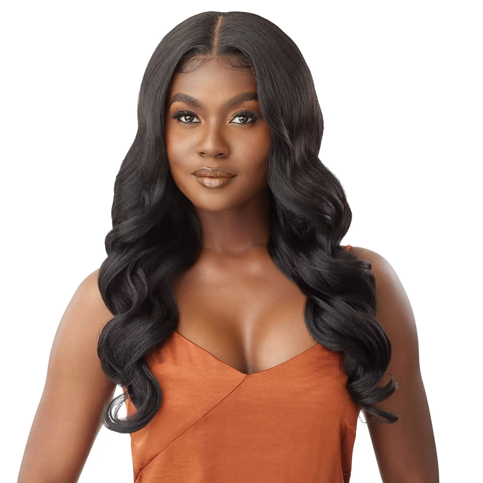 HHB-BODY CURL 24 | Outre Human Hair Blend 5X5 Lace Closure Wig