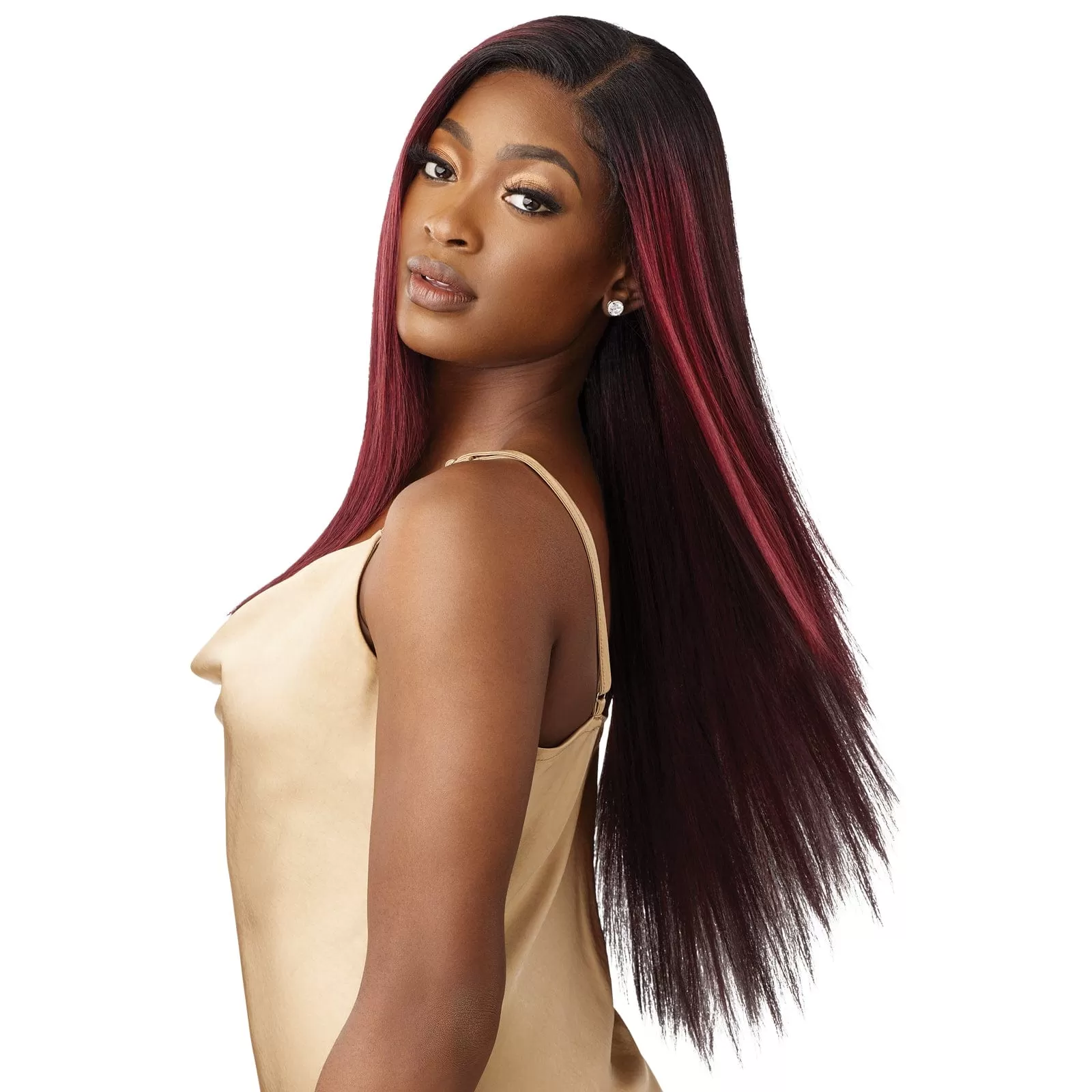 HHB-YAKI STRAIGHT 26 | Outre Human Hair Blend 5X5 Lace Closure Wig