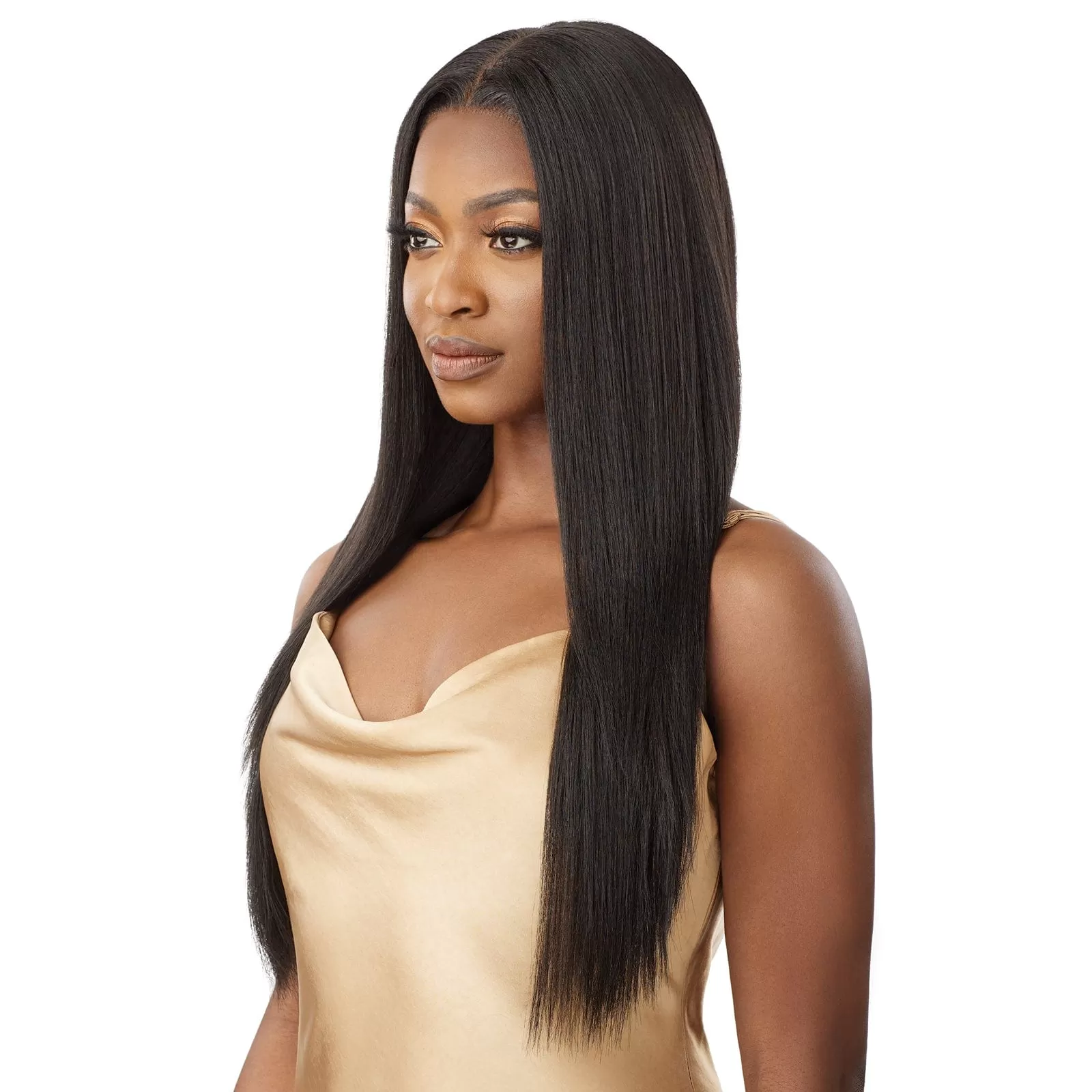 HHB-YAKI STRAIGHT 26 | Outre Human Hair Blend 5X5 Lace Closure Wig