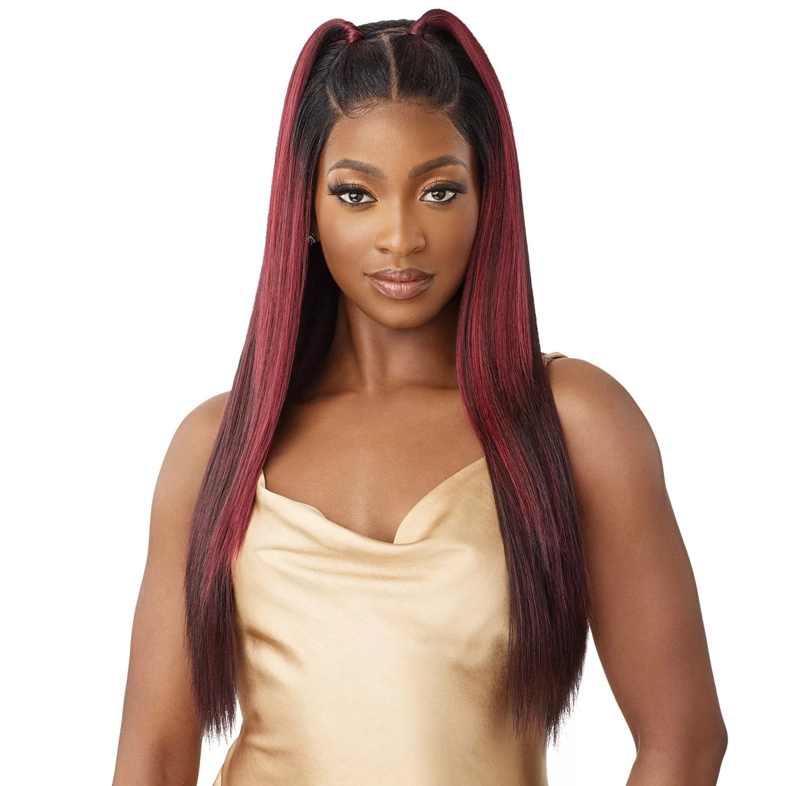 HHB-YAKI STRAIGHT 26 | Outre Human Hair Blend 5X5 Lace Closure Wig