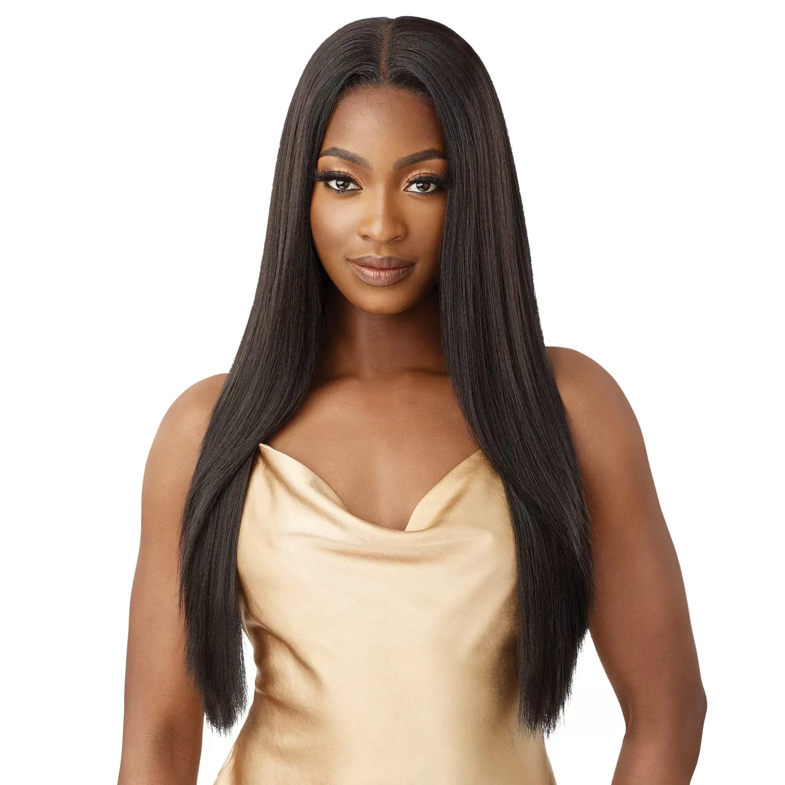 HHB-YAKI STRAIGHT 26 | Outre Human Hair Blend 5X5 Lace Closure Wig