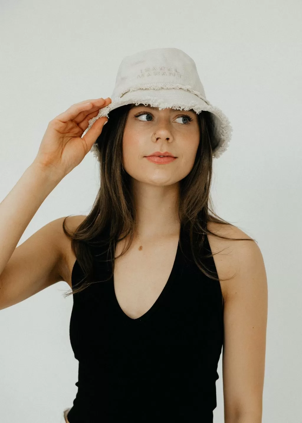 Isabel Marant Bergen Bucket Hat in Ecru