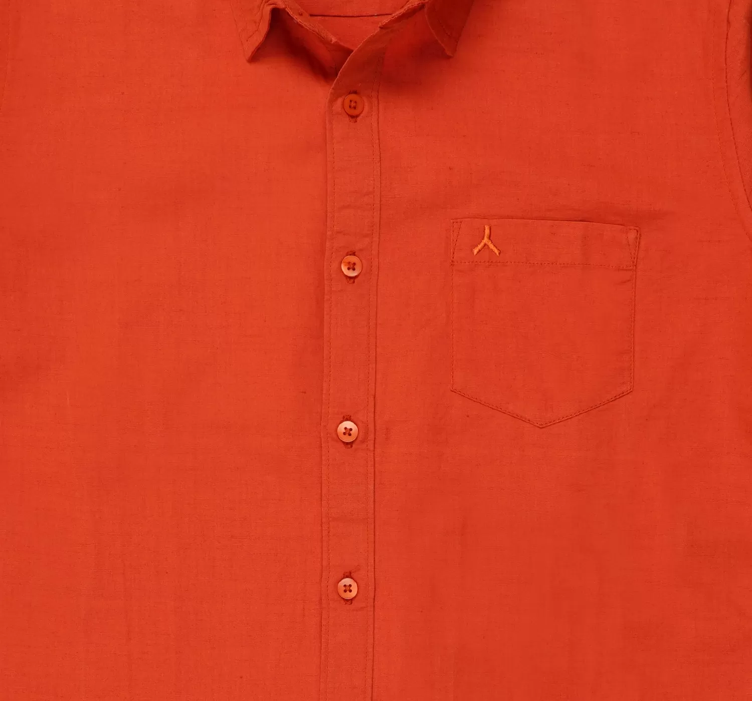 JDC Boy's Orange Solid Shirt