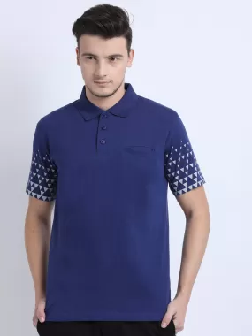 JDC Casual Solid T Shirts-Blue