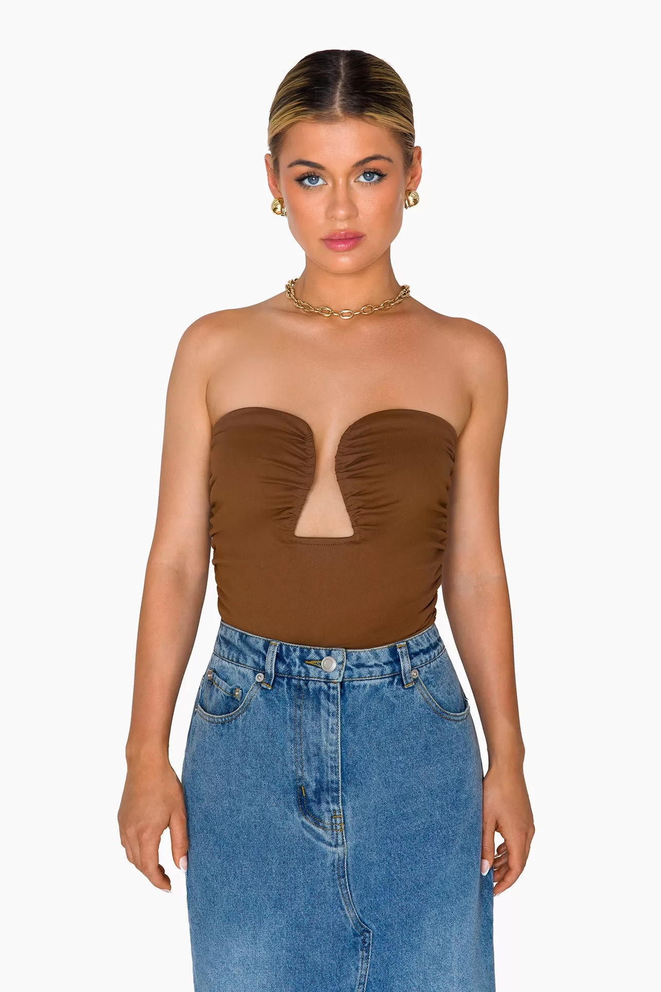 Keyhole Wire Neck Bodysuit