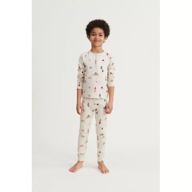 Liewood Wilhelm Printed Christmas Pyjamas Set - Holiday/Sandy