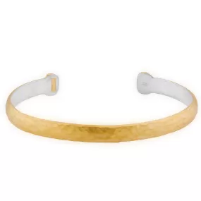 Lika Behar Stockholm Diamond Cuff Hand Hammered Bracelet Silver & 24K Gold