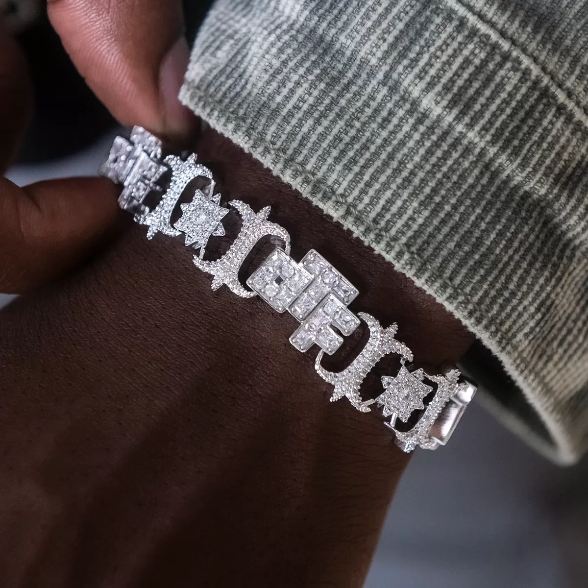 Lil Durk OTF Baguette Infinity Bracelet- 17mm