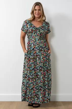 Lily & Me - Jasmine Maxi Dress Wild Flower - Black