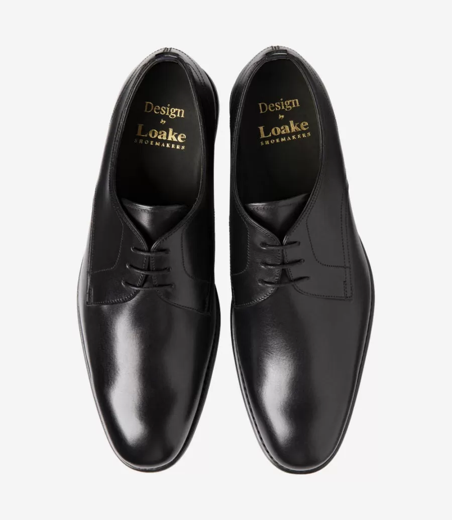 LOAKE - Atherton Premium Derby Shoe - Black Calf