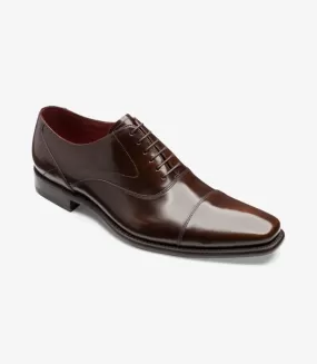 LOAKE Sharp Stylish toe cap Oxford shoe - Dark Brown