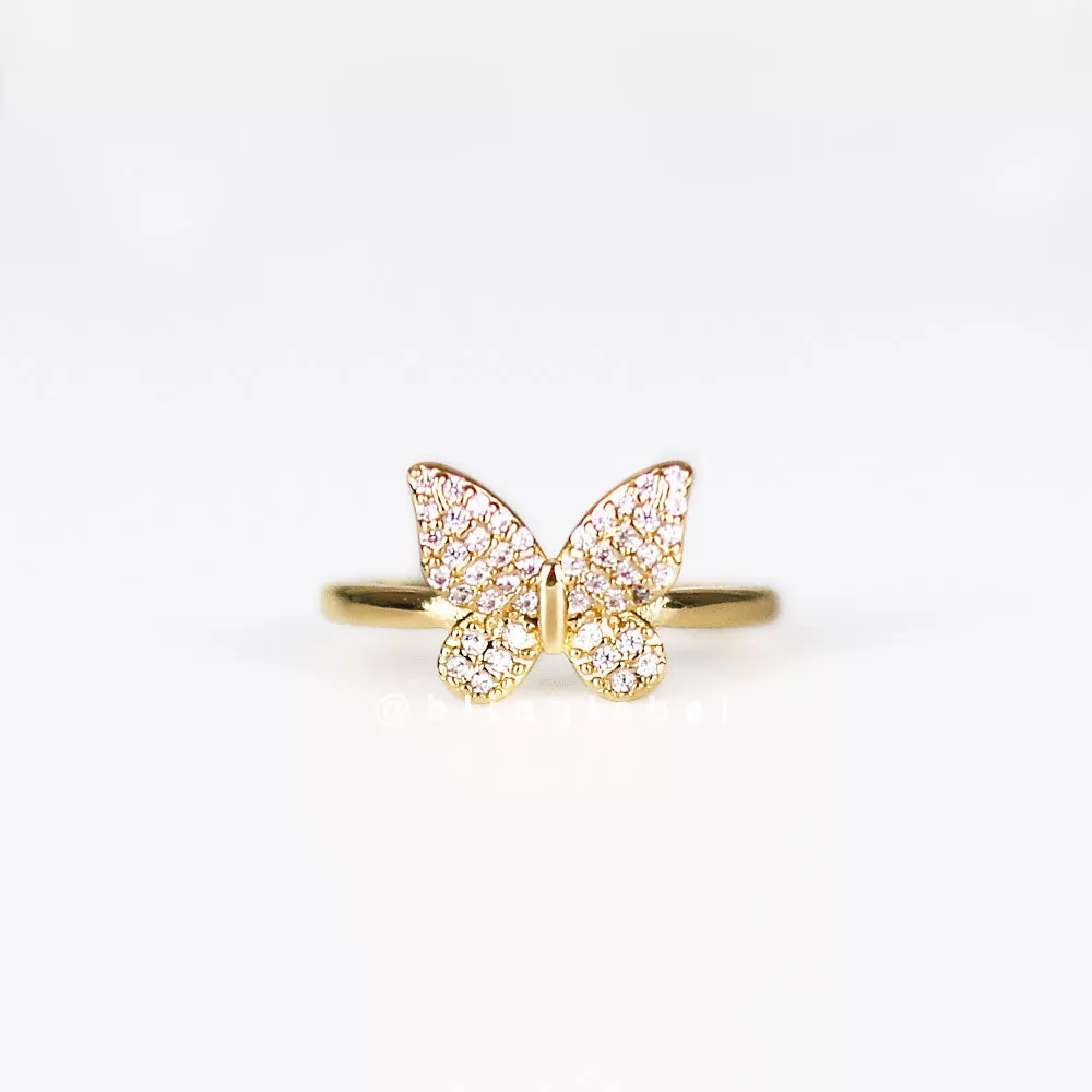 Mini Butterfly Diamond Ring