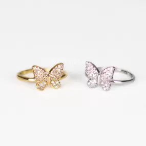 Mini Butterfly Diamond Ring