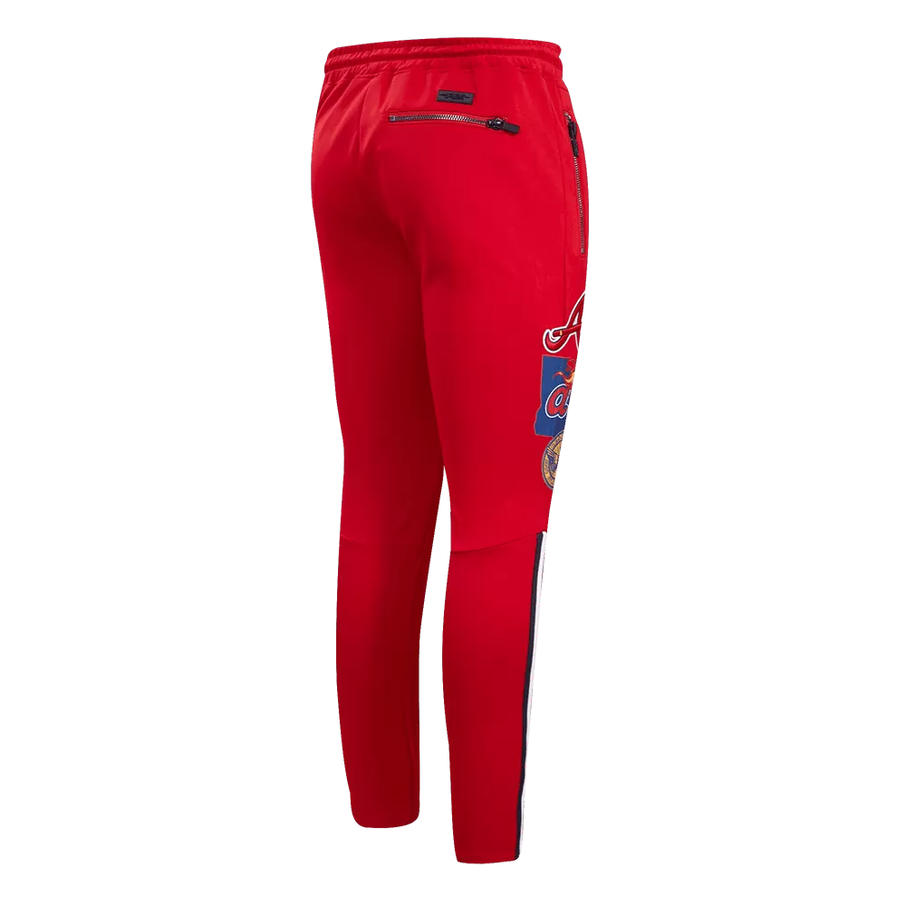 MLB ATLANTA BRAVES HOMETOWN MEN'S TRACK PANT (RED / MIDNIGHT NAVY)