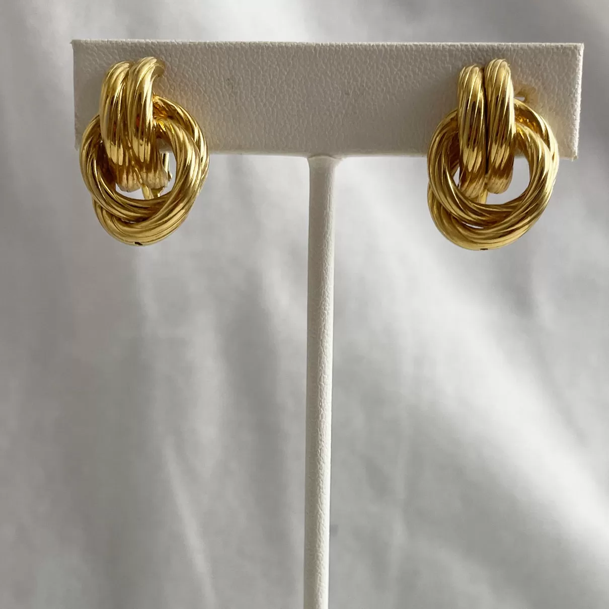 Napier Gold Knot Earrings Clip On