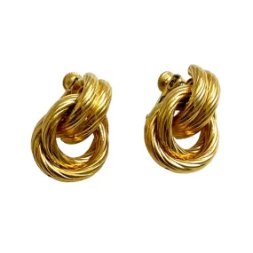 Napier Gold Knot Earrings Clip On