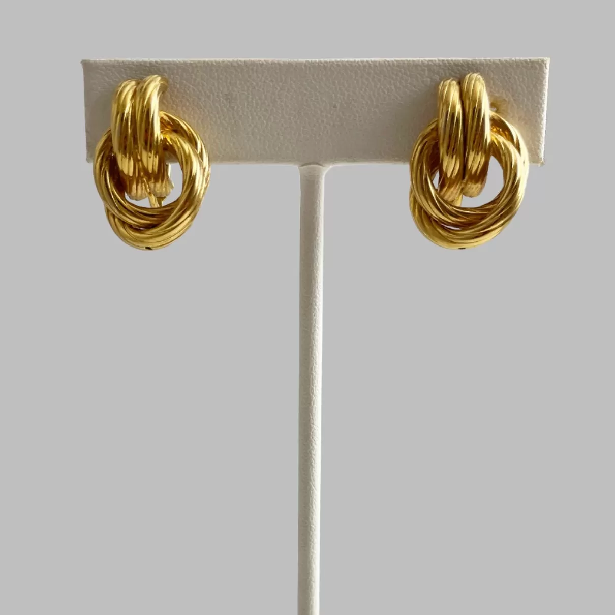 Napier Gold Knot Earrings Clip On