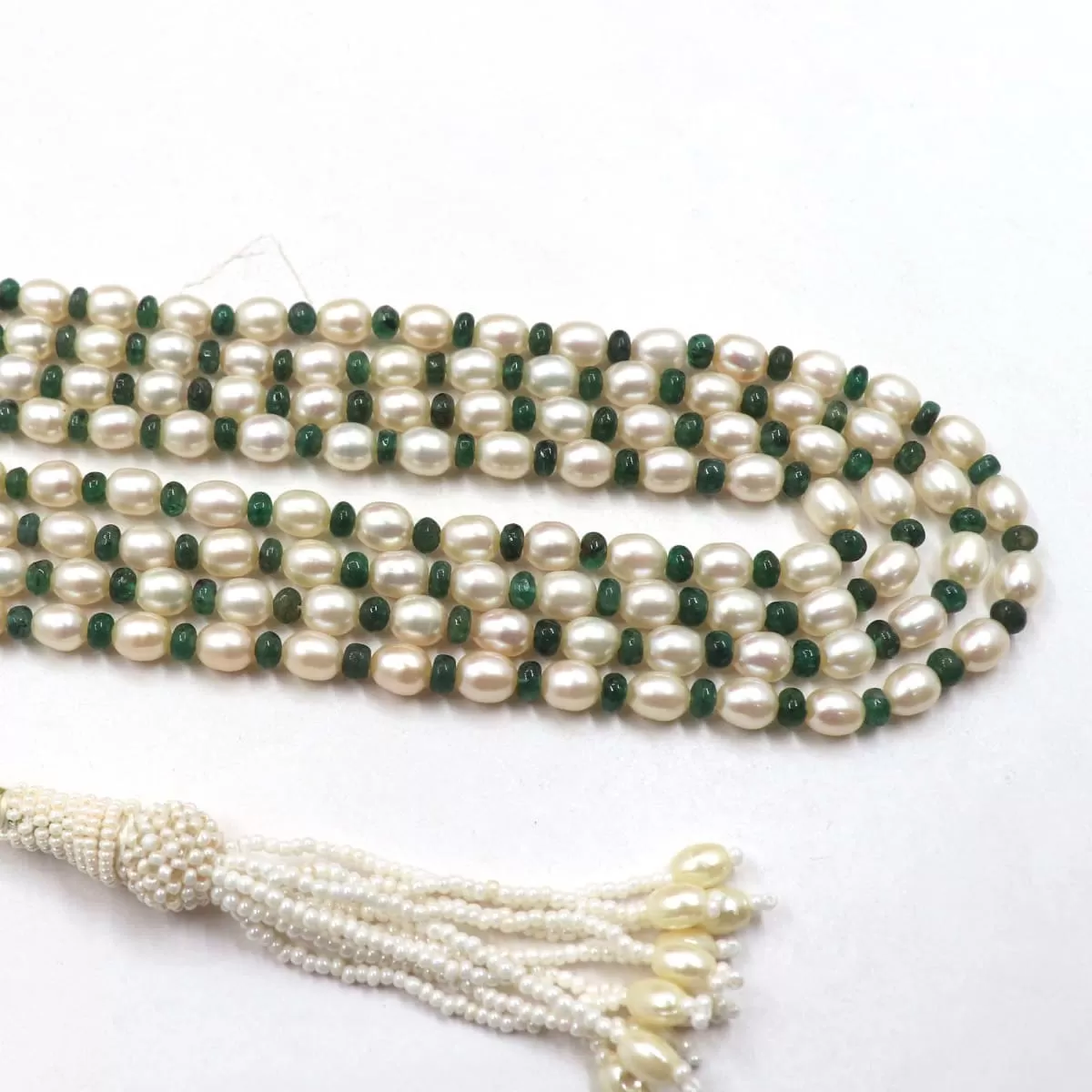 Natural Emerald with Pearl Necklace Jewelry Design By Surabhi