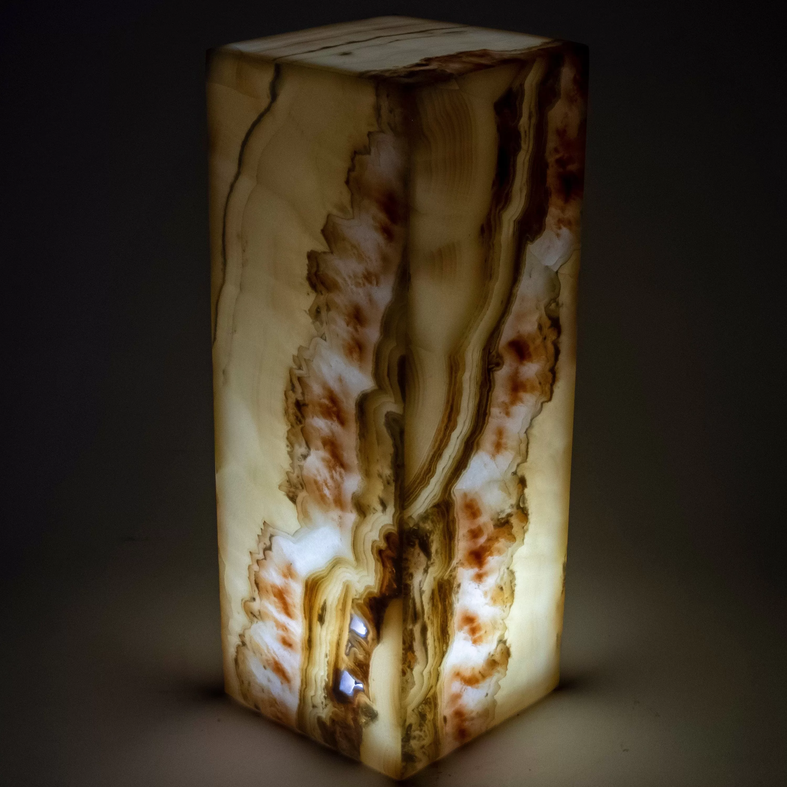 Natural Onyx Lamp Light Tower - 16