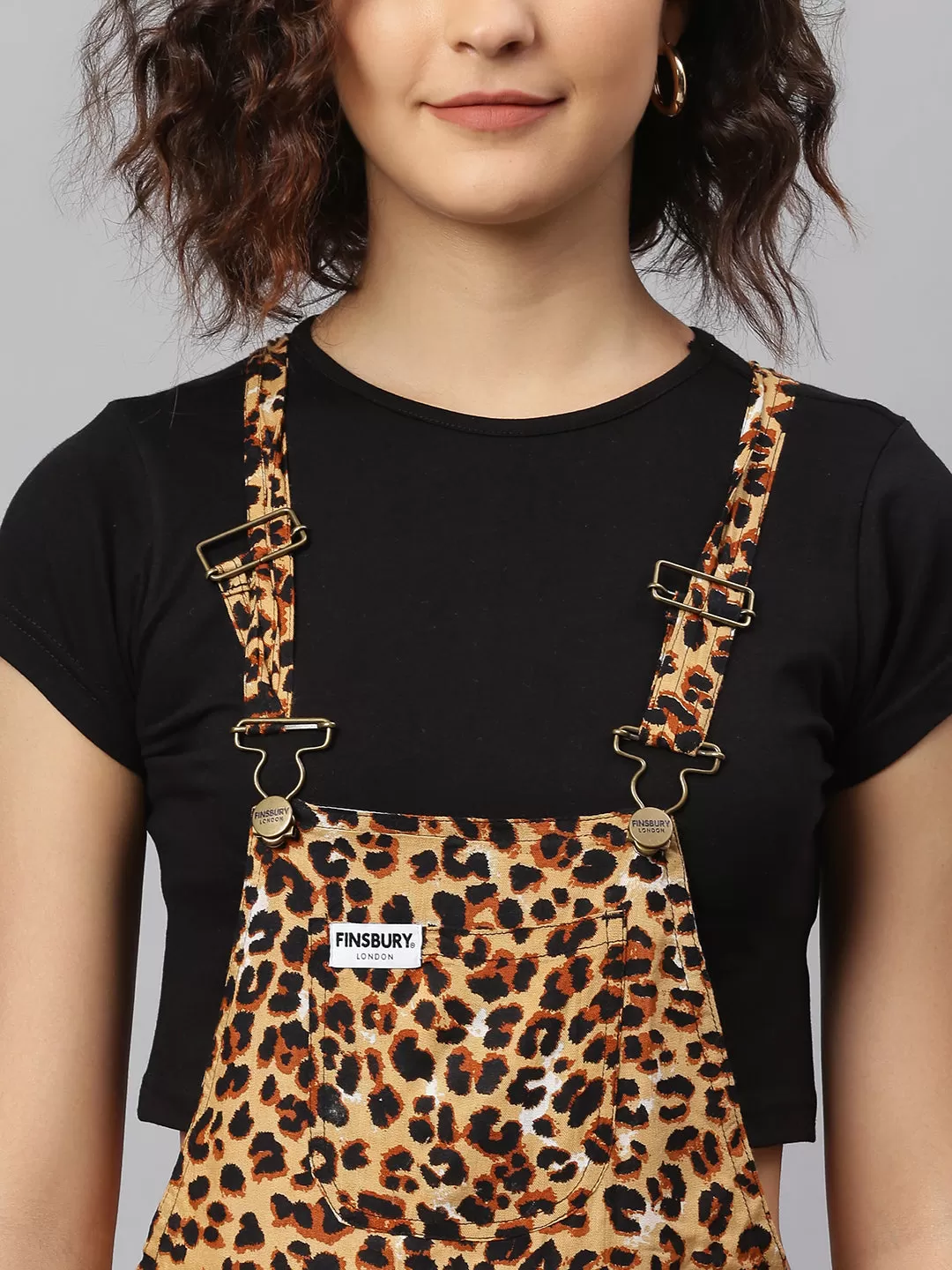 NaughtyDungaree® Leopard Print Womens Dungaree