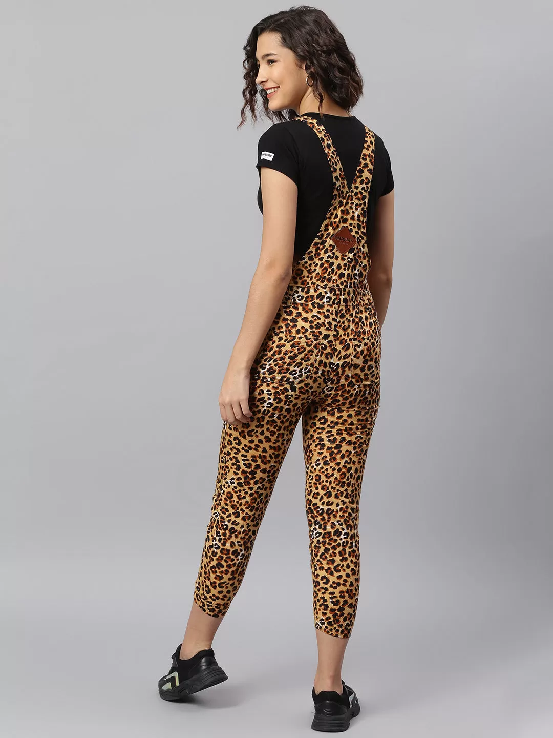 NaughtyDungaree® Leopard Print Womens Dungaree