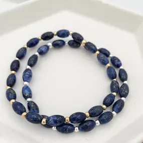 Navy Blue Quartz Bead Bracelet Limited Edition