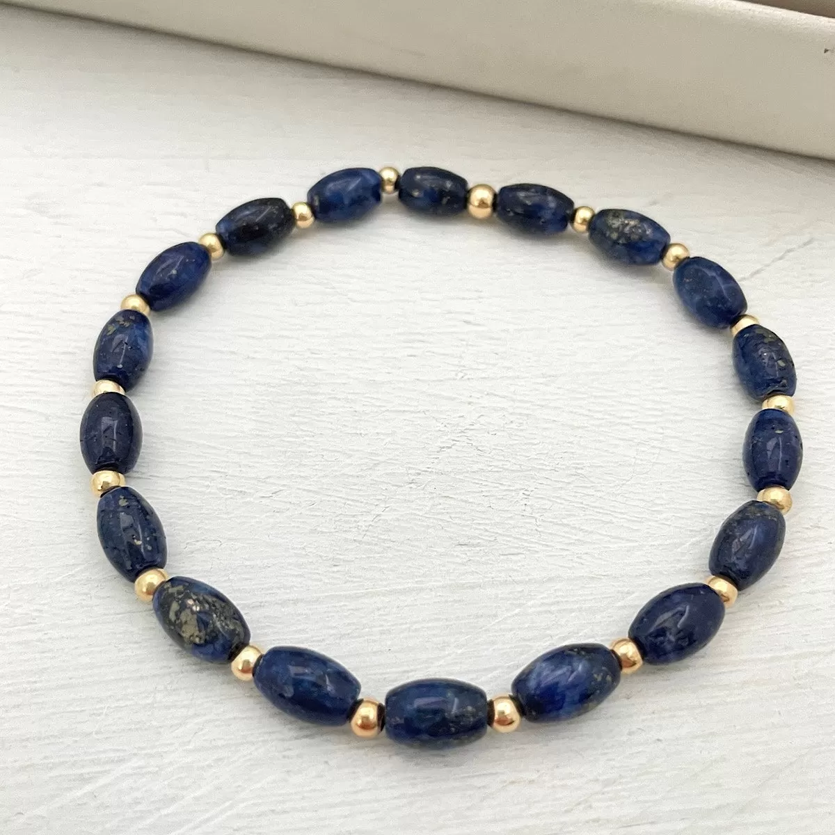 Navy Blue Quartz Bead Bracelet Limited Edition