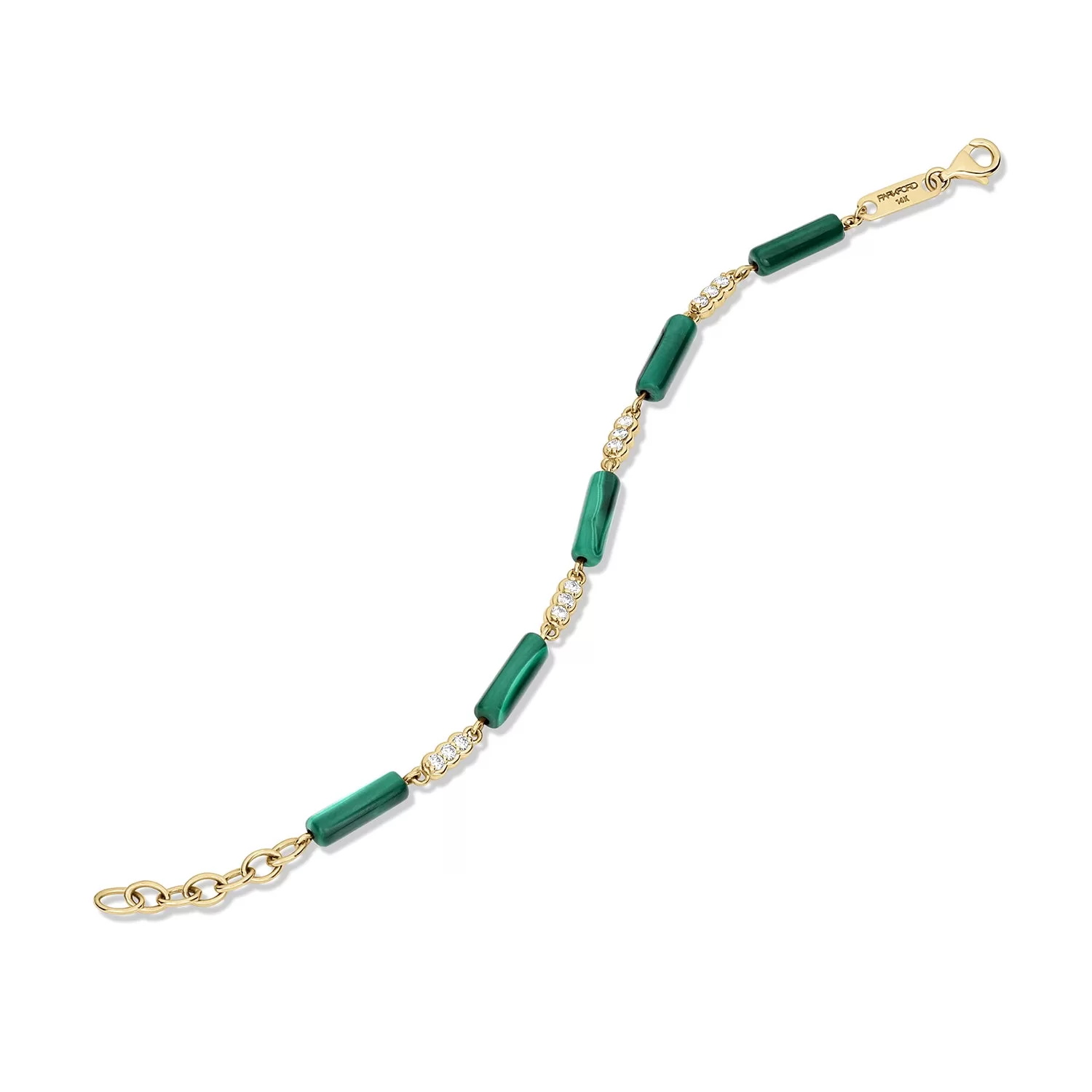 Palace Diamond Bead Bracelet Malachite