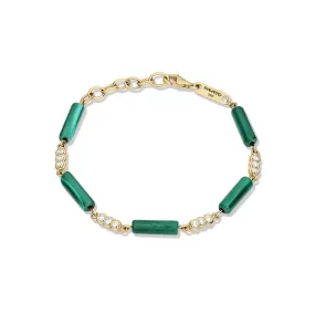 Palace Diamond Bead Bracelet Malachite