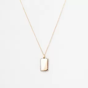 Pavé Dog Tag Necklace