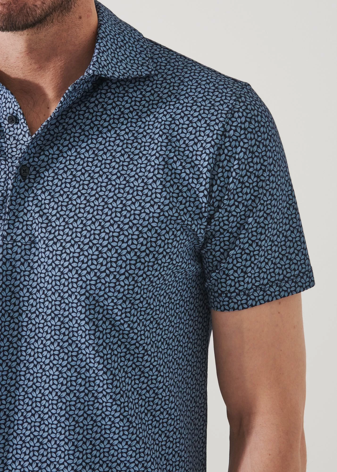 PIMA COTTON STRETCH PRINTED POLO