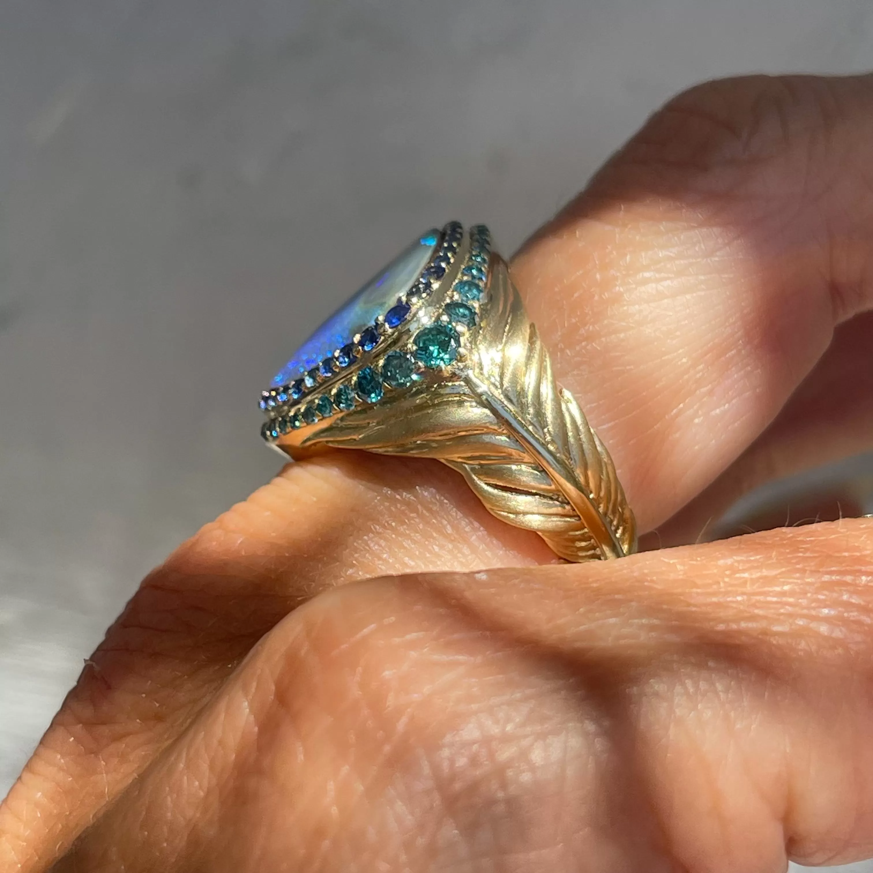 Plume Australian Opal Ring