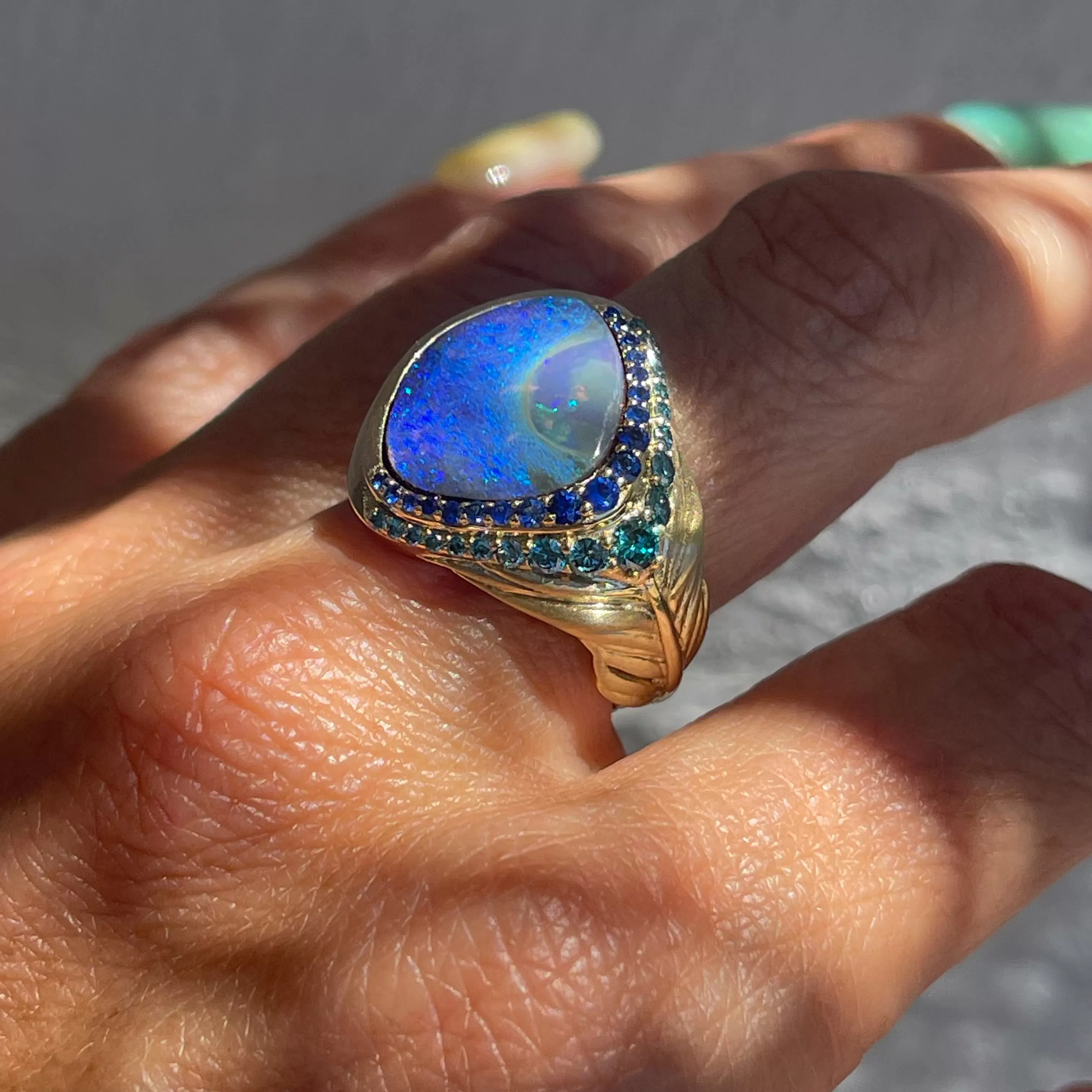 Plume Australian Opal Ring