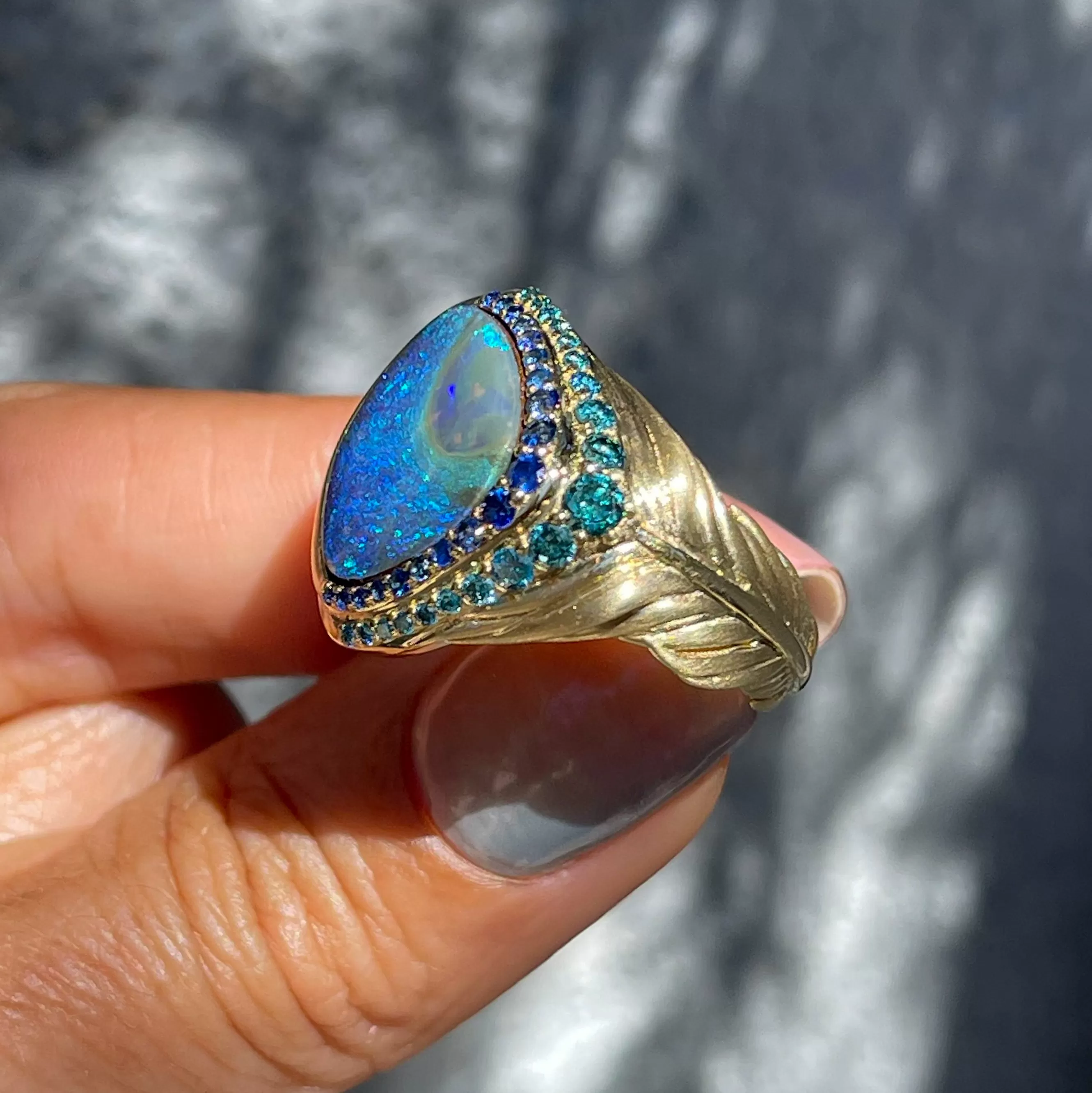 Plume Australian Opal Ring