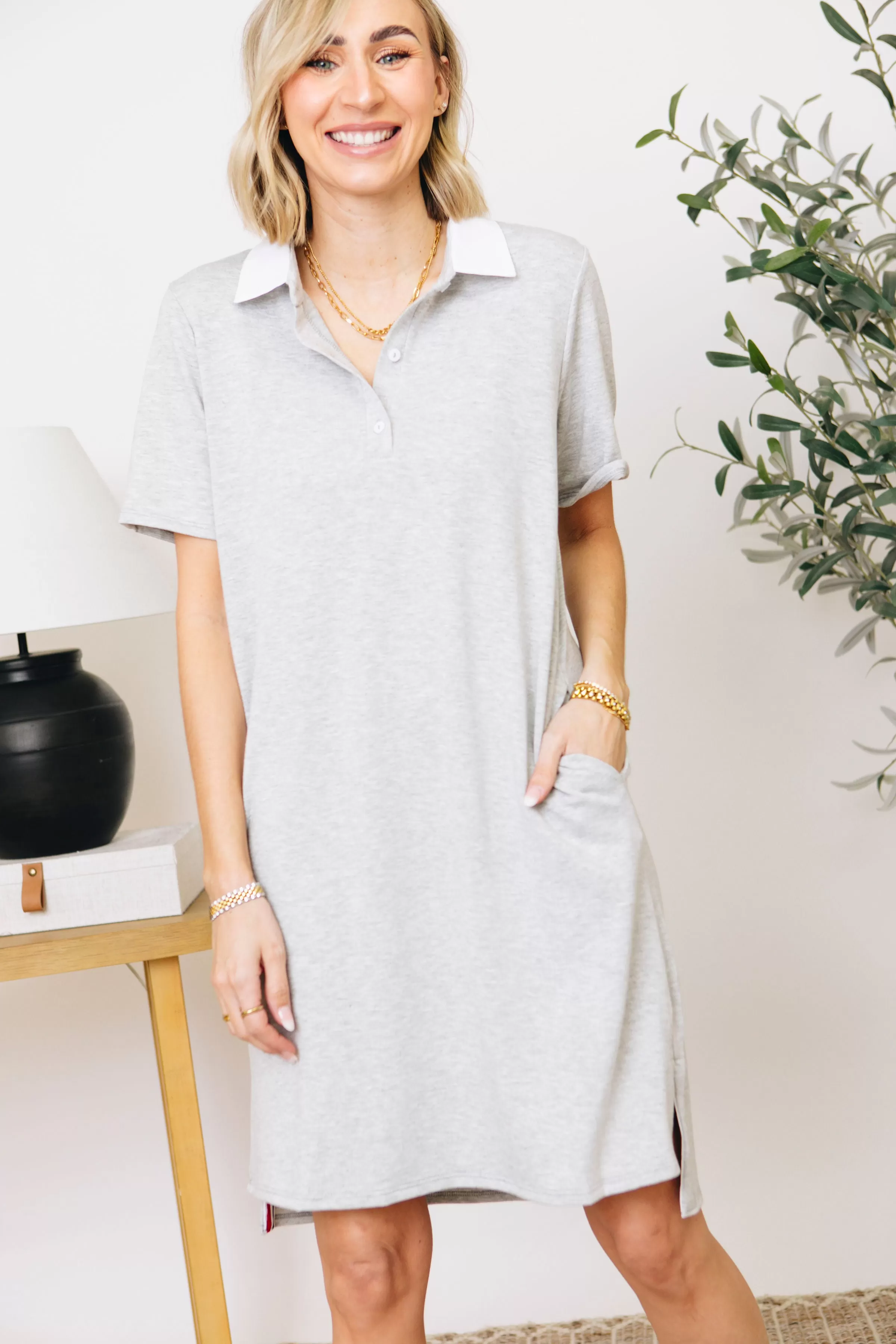 Polo Short Sleeve Dress (S-3XL)