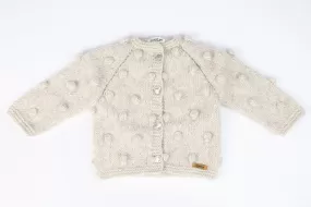 Popcorn baby toddler 100% hand knitted Cardigan