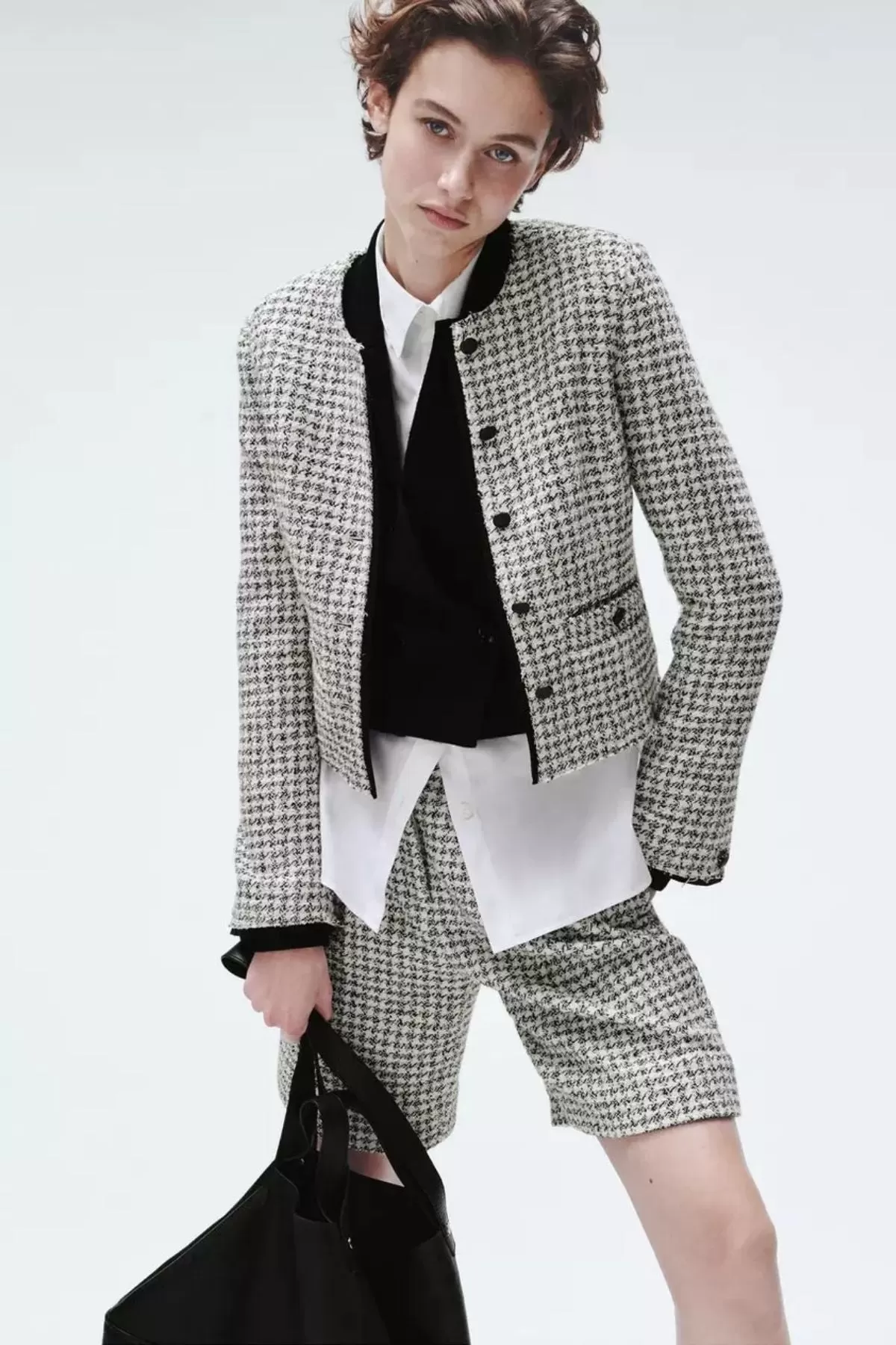 Rag & Bone Carmen Tweed Jacket - Black/ White