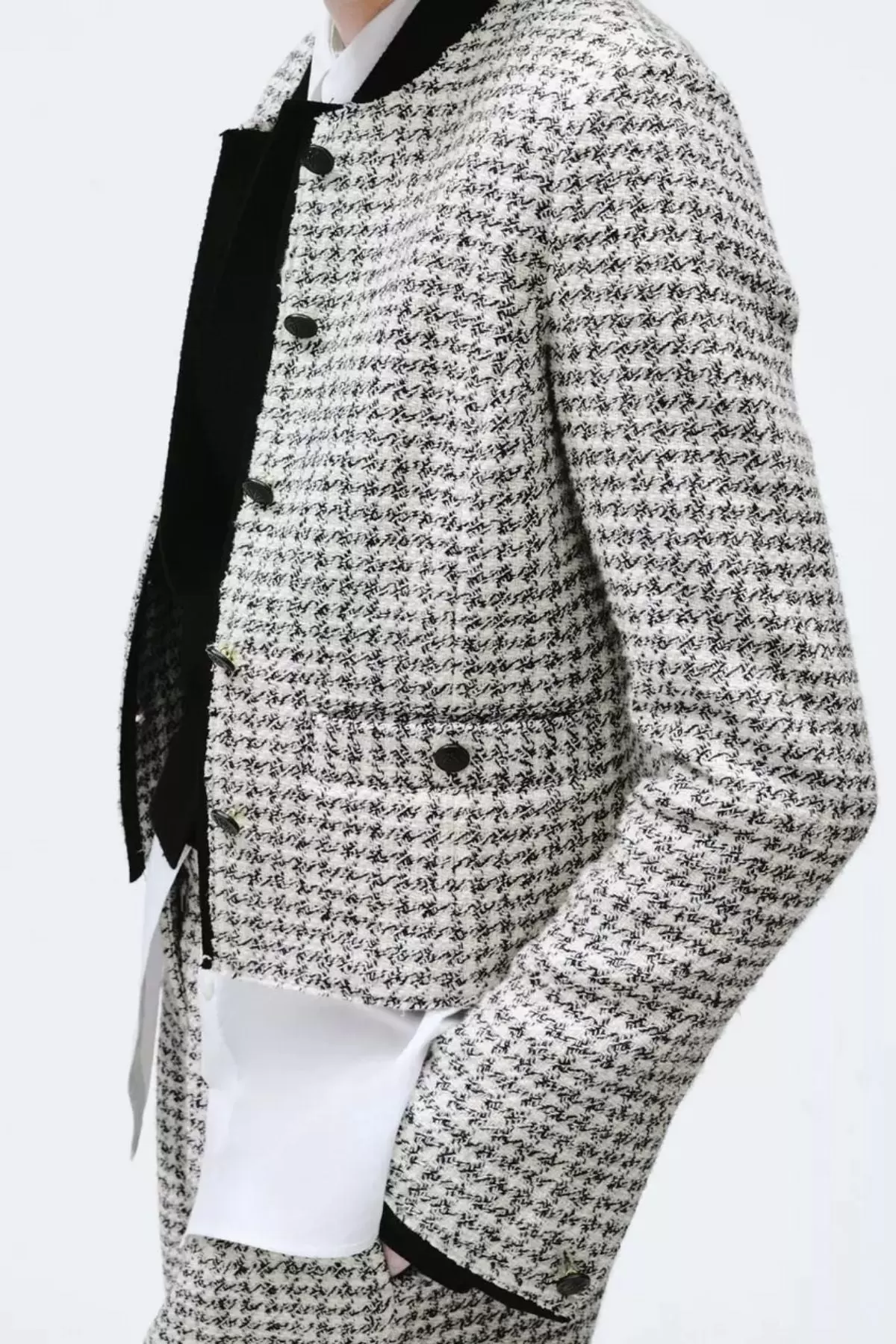 Rag & Bone Carmen Tweed Jacket - Black/ White