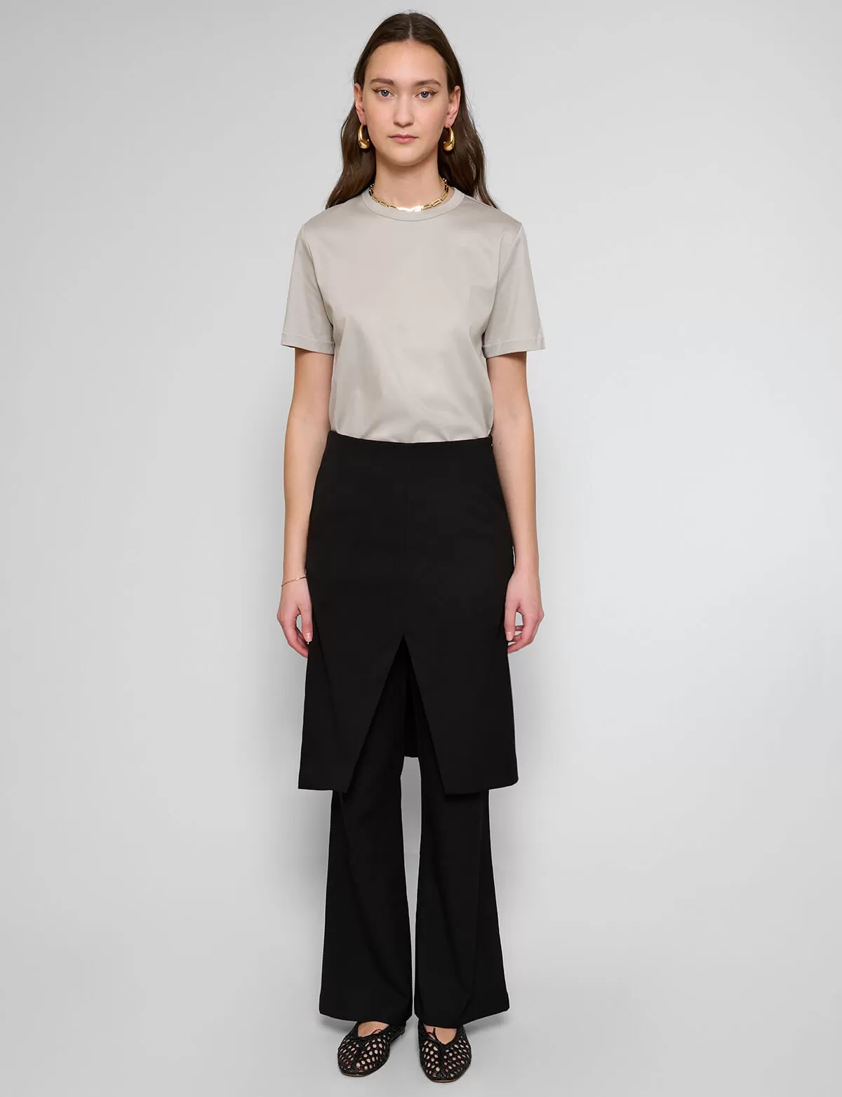 Ray Layered Skirt Pants