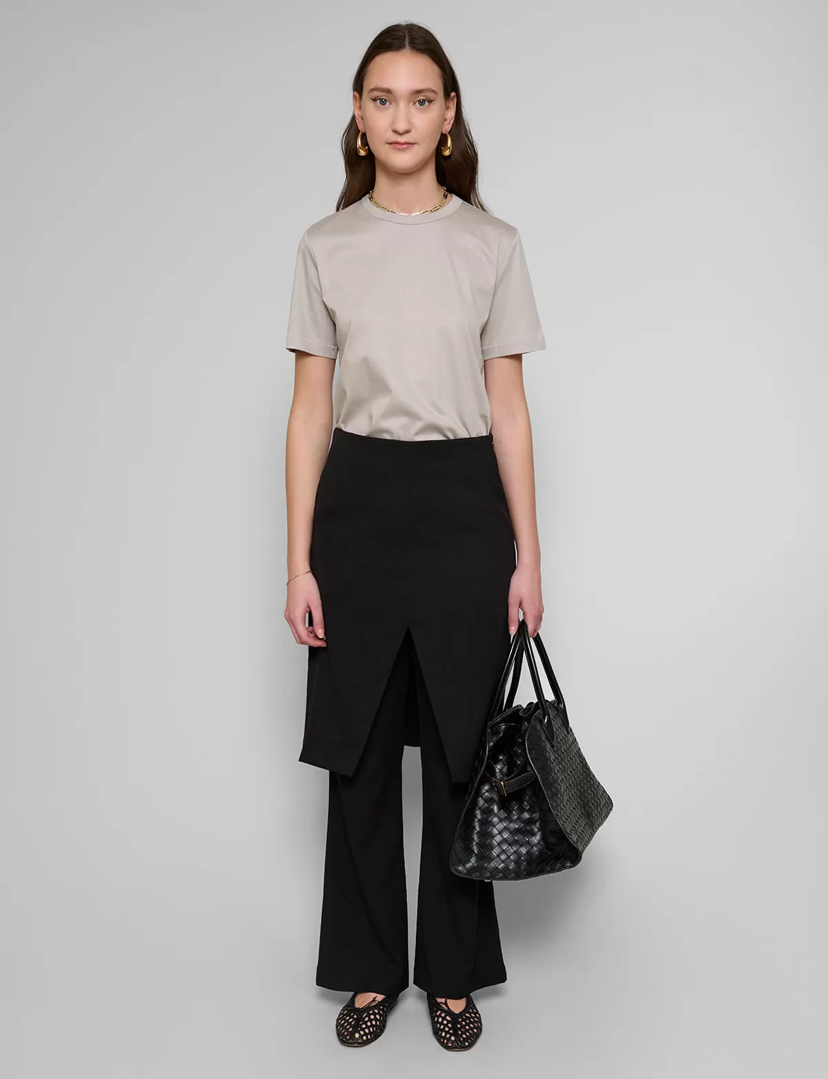 Ray Layered Skirt Pants