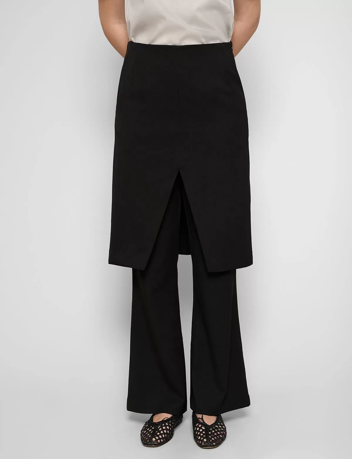 Ray Layered Skirt Pants