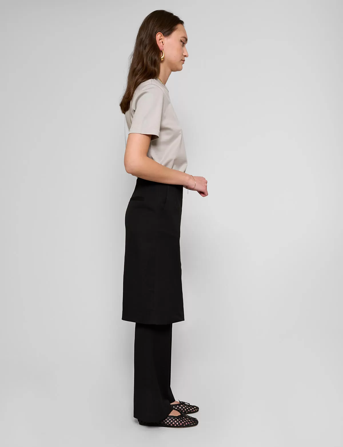 Ray Layered Skirt Pants