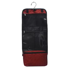 Red Glitter NGIL Traveling Toiletry Bag