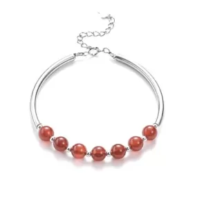 Red Jasper Silver Bracelet