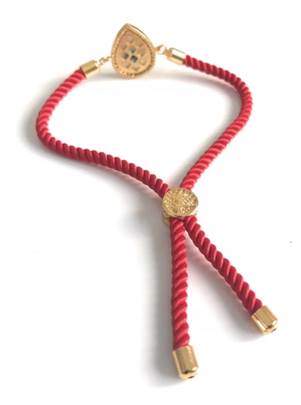 Red String Drop Evil Eye Bracelet