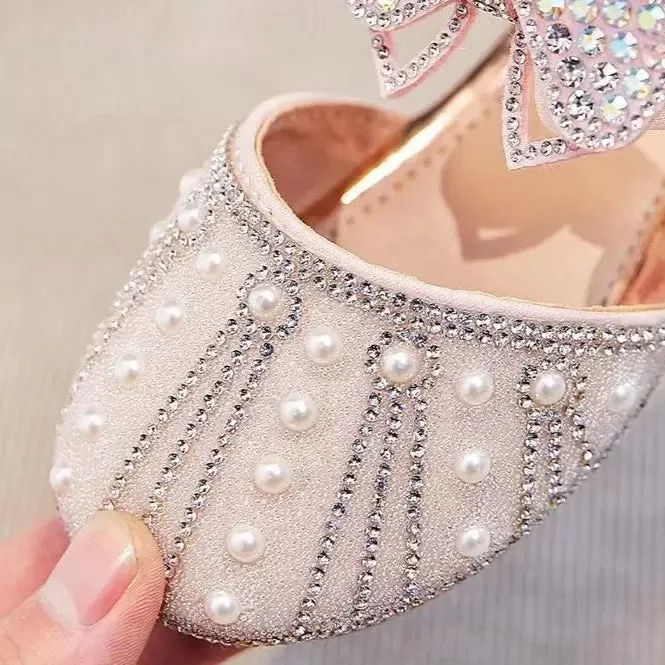 Rhinestone Diamond Bow Girls' Toddler Casual Shoes - G05083 Sandals