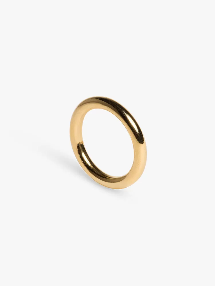 Ring Facet Round 3 mm 14kt Solid Gold