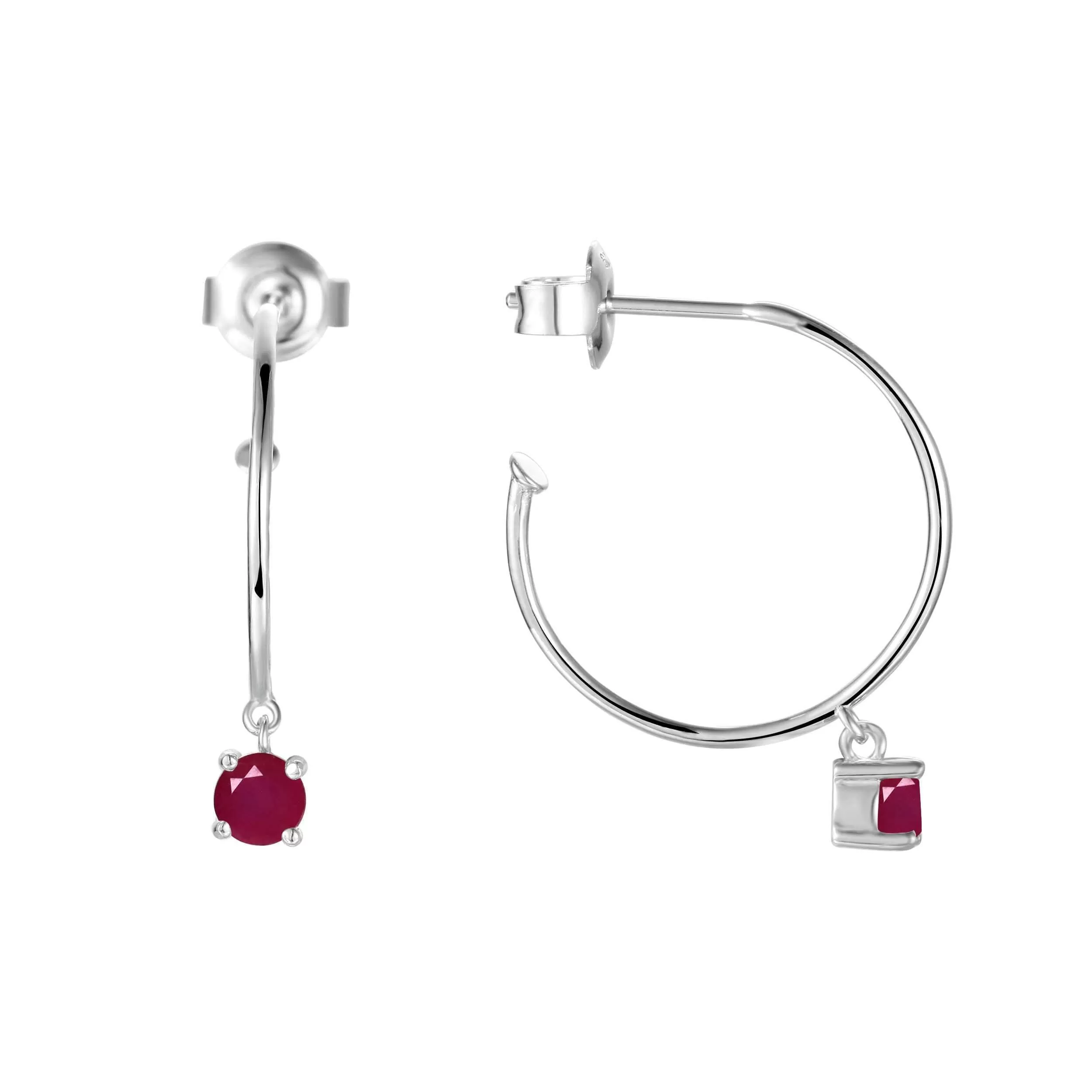 Ruby Open Hoop Earrings